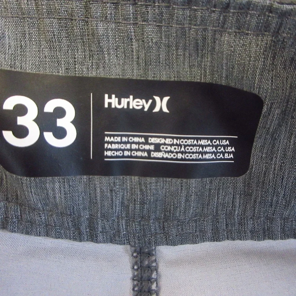 Hurley‎ Board Shorts Mens 33 Grey Phantom Aztec Geometric Stretch Surf Swim